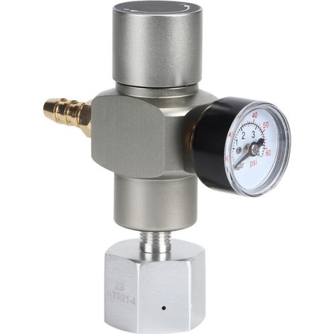 Mini-co2-gasregler 2 In 1, Manometer Für Sodawasser Mit 3/8-zoll-auf-tr21.4-adapter