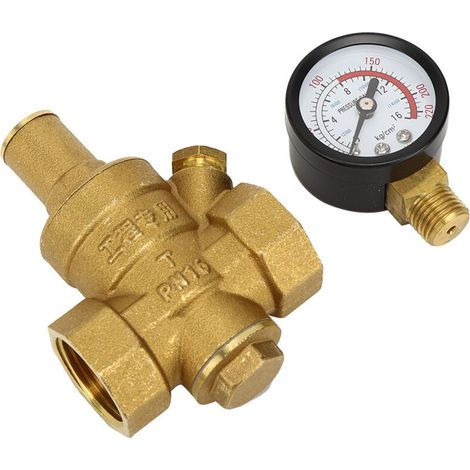 Einstellbares Messing-druckminderungsventil Dn20 – Druck 0,05–0,8 Mpa – Manometer Im Lieferumfang Enthalten – Installation Ohne Bypass-rohr