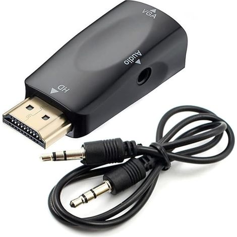 Hdmi-zu-vga-konverter – 1080p-auflösung – 3,5-mm-audioanschlussadapter – Plug & Play Ohne Externes Netzteil