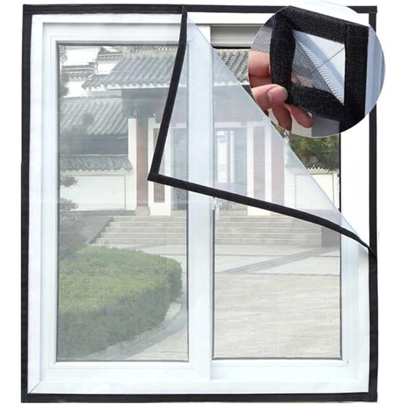 Selbstklebendes Fliegengitter – Verstellbares Netzgewebe Aus 100 % Polyester – Schutz Vor Insekten Und Haustieren – Größe 130 X 150 Cm – Moskitonetz 130150 Cm