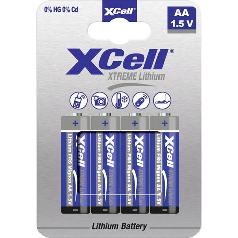 Xcell Xtreme Fr6/l91 Batterie Lr6 (aa) Lithium 1,5 V 4 Stück Y201262