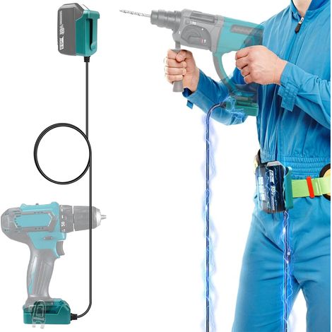 Adapter Für Makita 18v-akkus – Trageschlaufe – Verstellbare Kabellänge Bis Zu 150 Cm – Kompatibel Mit Makita Akku-werkzeugen