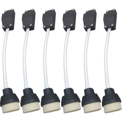 Gu10-lampensockeladapter – 6er-pack Keramikfassungen – Kompatibel Mit Led- Und Halogenlampen – 250 V Spannung Mit Klemmenblock