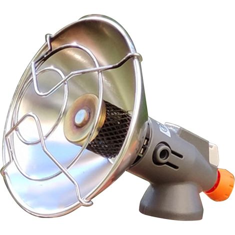 Campingheizgerät Aus Edelstahl, Abs Und Aluminium Mit Piezoelektrischer Zündung. Praktisches Und Tragbares Gasheizgerät Für Wanderungen.