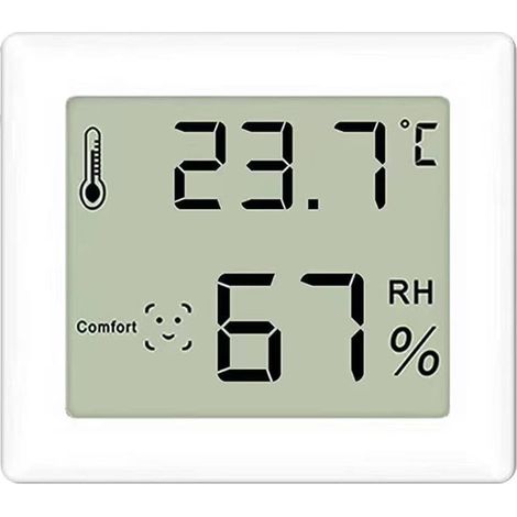 Digitales Raumthermometer Mit Hygrometer, Großes Lcd-display, Geeignet Für Innenräume, Weinkeller Und Schlafzimmer, Magnetisch