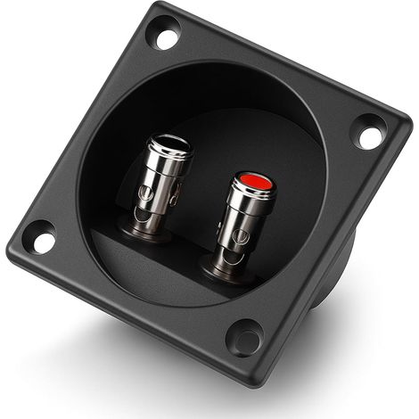 2-polige Lautsprecher-anschlussdose Mit Federmechanismus, 3,8-mm-kabelanschluss, Metall, Für Audioinstallationen