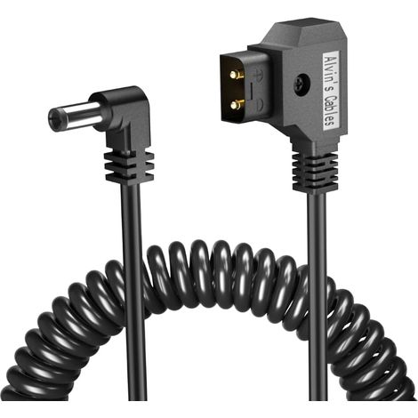 D-tap Auf Dc 2,1 Mm 12 V Rechtwinkliges Spiralkabel Für Lcd-monitor