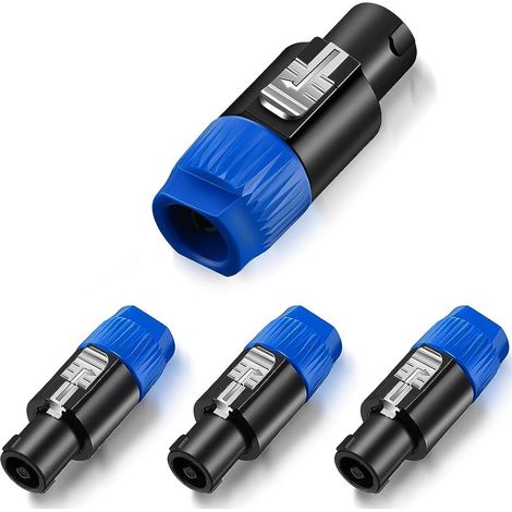 4-teiliger 4-poliger Speakon-stecker Mit Drehverriegelung Für Audiokabel Und Lautsprecher, Für Den Innen- Und Außenbereich