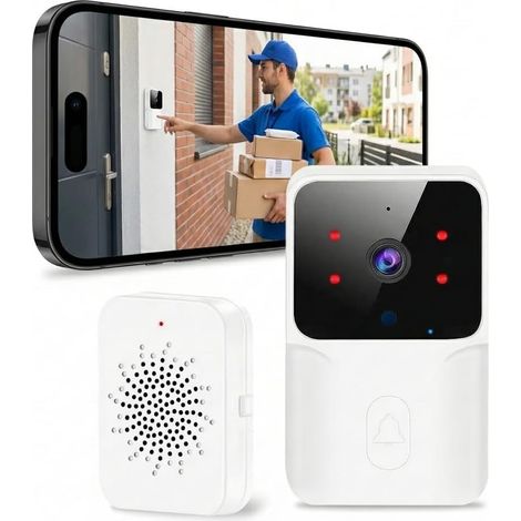 1+1 Video-türklingel-set, 1080p-kamera, Ip65 Wasserdicht, Gegensprechanlage, Für Zuhause
