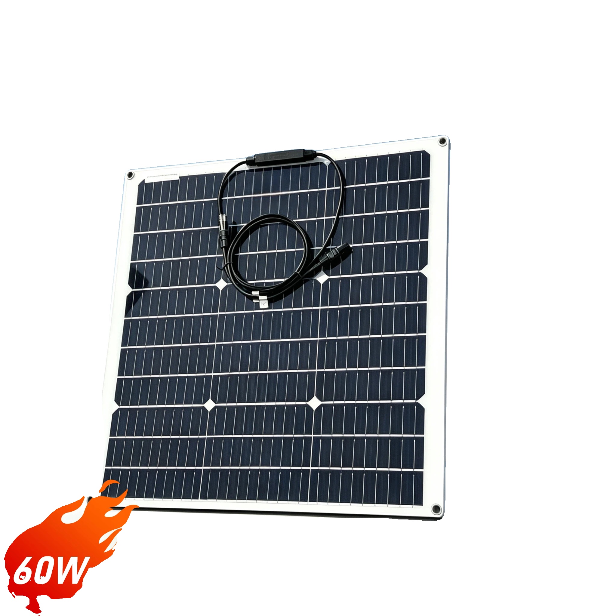 Solarmodul, Flexibles Design, Leichte Bauweise, 1 Stück 60 W