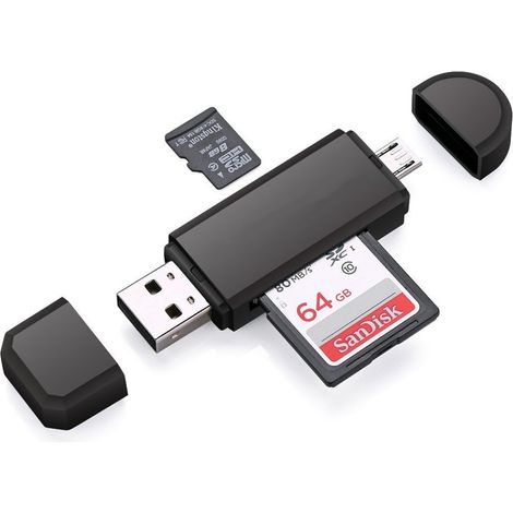 Usb-sd-kartenleser, Sd-/micro-sd-speicherkartenleser, Otg-adapter, Usb-sd-karte