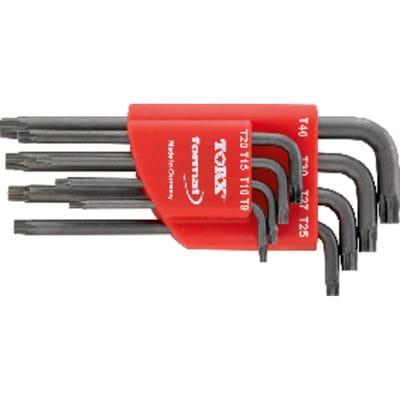 Winkelschraubendreher-Satz Torx 8tlg. mit Bohrung - Format