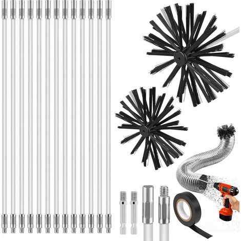 13 Nylon-schornsteinbürstenstangen 150 Mm Für Öfen, Wäschetrockner Und Rauchrohre