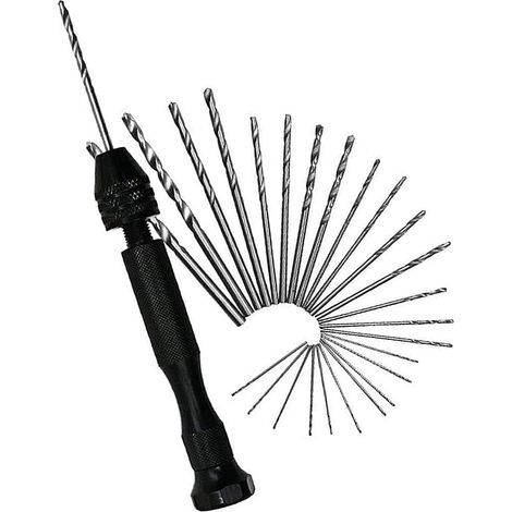 26-teiliges Mini-handbohrer-set, Handbohrer, Spiralbohrer, Mini-handbohrmaschine, Aluminium- Und Spiralbohrer Für Walnuss-, Bernstein-, Oliven- Und Nussbaumholz