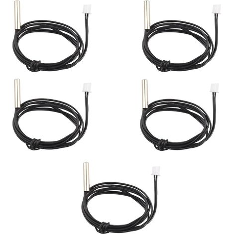 5er-pack Ntc-temperaturfühler (10 Kω), 1 M Wasserdichtes Kabel, Sensor Für Klimaanlage Und Kühlschrank