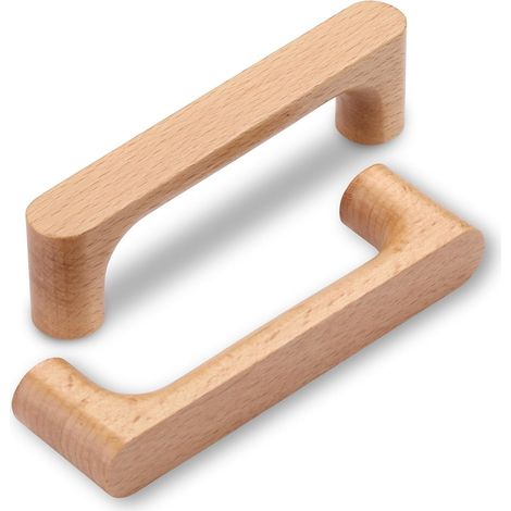Stück Holzmöbelgriffe 96 Mm, Holzschubladengriffe Für Büros, Schubladen, Schränke, Kommoden