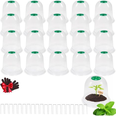 20 Stück Gartenglocken, Transparente Pvc-kuppel, Verstellbares Ventil, Frost- Und Windschutz, Für Gemüsegärten