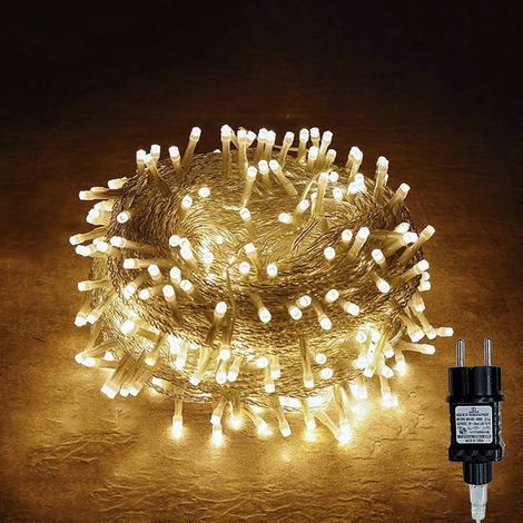 100 Led-lichterkette Mit Transparentem Kabel, Ip44, Für Den Innen- Und Außenbereich, Weihnachten, Hochzeiten, Partys Und Gärten