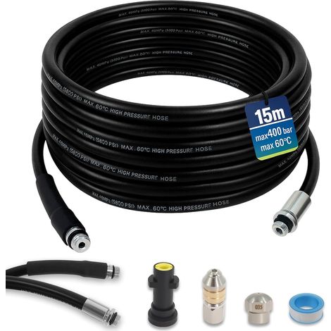 Abflussspirale, 15 M Flexibler Schlauch, Hochdruck 400 Bar, M22-anschluss, Für Kärcher K2-k7