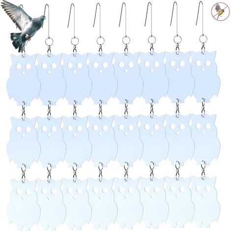 Reflektierende Eulen-vogelabwehr-pvc-hütchen (46 X 7,1 Cm) Zur Schädlingsbekämpfung Für Garten Und Landwirtschaft
