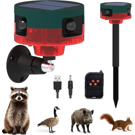 Solar-alarm, 360°-bewegungsmelder, 129 Db Sirene, 13 Töne, Sprachaufzeichnung, Ip65, Für Garten Und Bauernhof