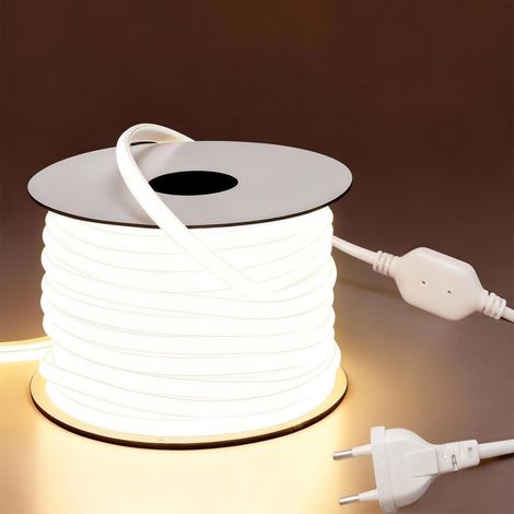 10 M Cob-led-streifen, 220 V, Ip65 Wasserdicht, Flexibel, Selbstklebend, Naturweiß 4000 K, Für Den Innen- Und Außenbereich