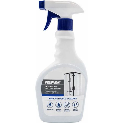 Kalkentferner Für Bad Und Dusche, 500 Ml. Entfernt Kalk, Seifenreste Und Rost Von Glas, Keramik, Chrom Und Edelstahl.