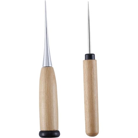 Set Mit 2 Nähahlen Mit Holzgriffen, Robustes Ahle Für Diy-bastelarbeiten