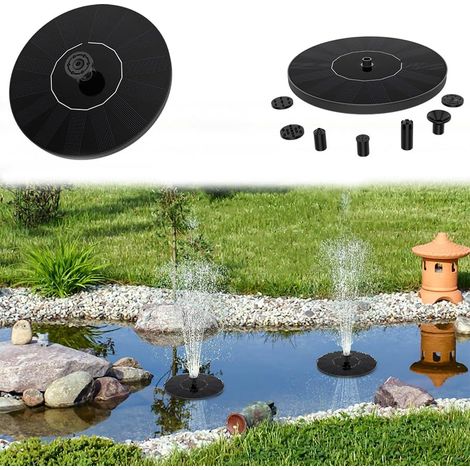 Solarbrunnen, 1,4-w-wasserpumpe, 4 Düsen, Für Teich Und Garten