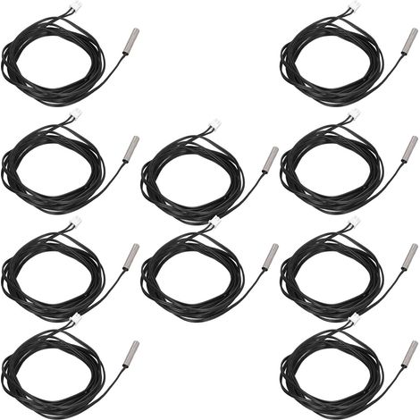 10 Stück Temperatursensoren, 5 X 25 Mm Thermistorsonde, 2 Meter Kabel, Xhb-stecker, Für Industrielle Systeme