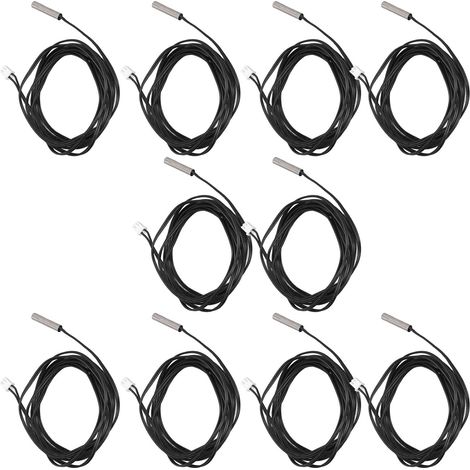 10 Stück Thermistorsensoren, Zylindrischer Kopf 5x25mm, 2 Meter Kabel, Xhb2.54-stecker, Für Industrielle Systeme