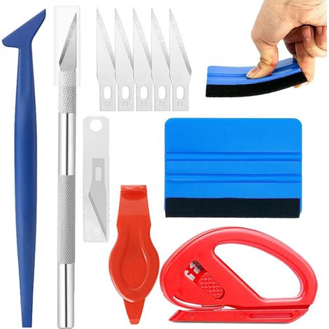 10-teiliges Vinylfolien-werkzeugset, Filzrakel, Aluminiummesser, Präzisionsschneider, Für Auto Und Zuhause