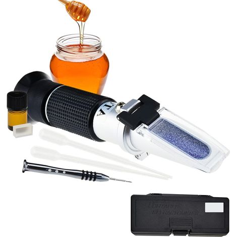 Honigrefraktometer, Atc 10–30 °c, Misst Zucker 58–90 Brix, Feuchtigkeit 12–27 %, Für Imkerei Und Lebensmittelindustrie