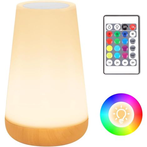 Led-nachtlicht, 13 Rgb-farben, Touch- Und Fernbedienungssteuerung, Timer, Usb-aufladbar, Für Schlaf- Und Wohnzimmer