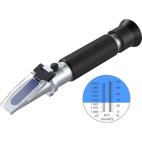 Atc Refraktometer, Messbereich 0-100‰, Dichte 1,0-1,070, Für Meerwasseraquarien Und Fischzucht