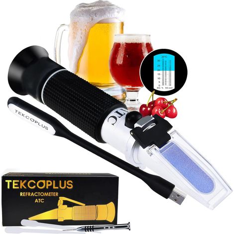 Refraktometer, Optische Doppelskala, Atc 0–32 % Brix, Sg 1,000–1,120, Bierbrauen