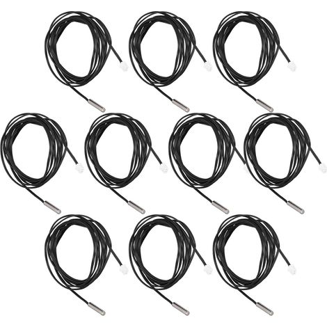 10 Stück Sensoren, Temperaturfühler 5x25mm, 2m Kabel, Xhb-stecker, Für Industrielle Anwendungen