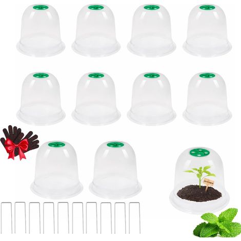 10er-pack Gartenglocken, Transparentes Pvc, Verstellbares Ventil, Frost- Und Windschutz, Für Gemüse Und Blumen