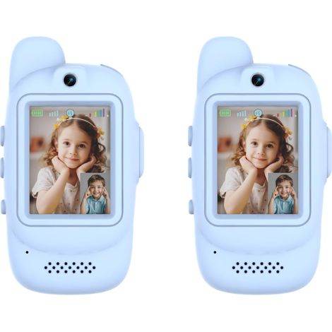 Set Mit 2 Walkie-talkies, Bildschirm, Stimmverzerrer, Spielzeug Für Kinder Von 3-12 Jahren
