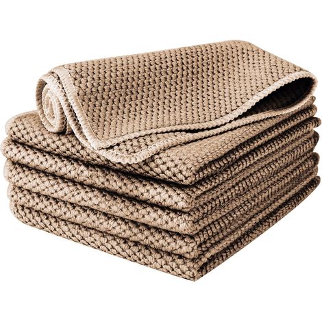 6-teiliges Mikrofasertuch-set, 30 X 30 Cm, Vielseitig Einsetzbar, Saugfähig, Für Die Auto- Und Küchenreinigung