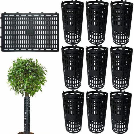 Set Mit 10 Verstellbaren Stammschutznetzen Aus Netzgewebe Für Setzlinge Und Bäume Gegen Tiere