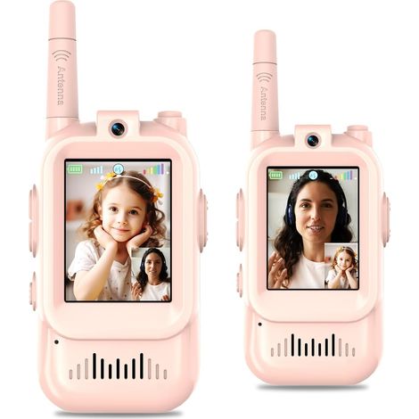 Set Mit 2 Walkie-talkies, Bildschirm, Kamera, Stimmverzerrung, Spielzeug Für Kinder Von 3-12 Jahren