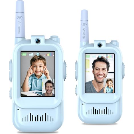 Set Mit 2 Walkie-talkies, Bildschirm, Kamera, 300 M Reichweite, Spielzeug Für Kinder Von 3-12 Jahren