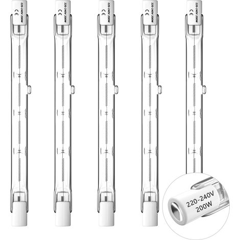 R7s Halogenlampen, 200 W, 118 Mm, Warmweiß 3000 K, Dimmbar, Für Stehlampen