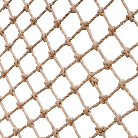Hanf-sicherheitsnetz, 15 Cm Maschenweite, 6 Mm Starkes Naturjuteseil, Für Treppen, Balkon, Garten