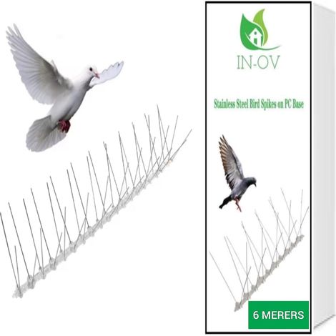6-meter-vogelabwehrspitzen-set, Edelstahl, 22 Cm Breit, Für Balkone Und Dächer