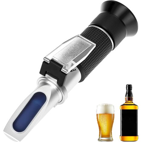 Weinrefraktometer, Dual-brix-skala 0–40 %, Alkoholgehalt 0–25 %, Atc 10–30 °c, Handgefertigt