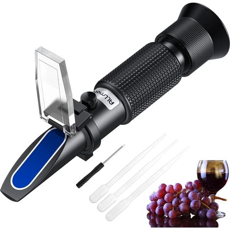 Zuckerrefraktometer, Brix-skala 0–40 %, Alkoholgehalt 0–25 %, Atc 10–30 °c, Weinherstellung Zu Hause