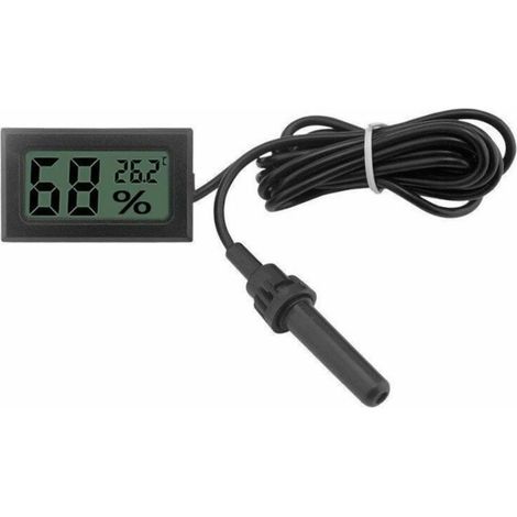 Digitales Thermometer-hygrometer, 1,5 M Sonde, Lcd-display, Für Reptilieninkubator Und Aquarium
