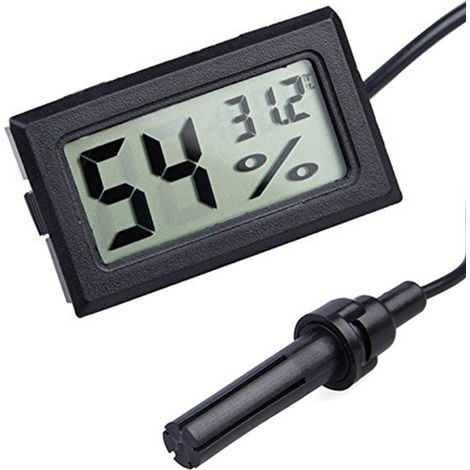 Lcd-thermometer-hygrometer, 1,5 M Externe Sonde, +/-5 % Genauigkeit, Für Reptilien-aquarien-inkubator